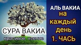 Вакиа транскрипция. Сура Аль Вакиа от бедности. Сура Вакиа для богатства. Сура Аль Вакиа для богатства. Сура 56 Аль Вакиа.